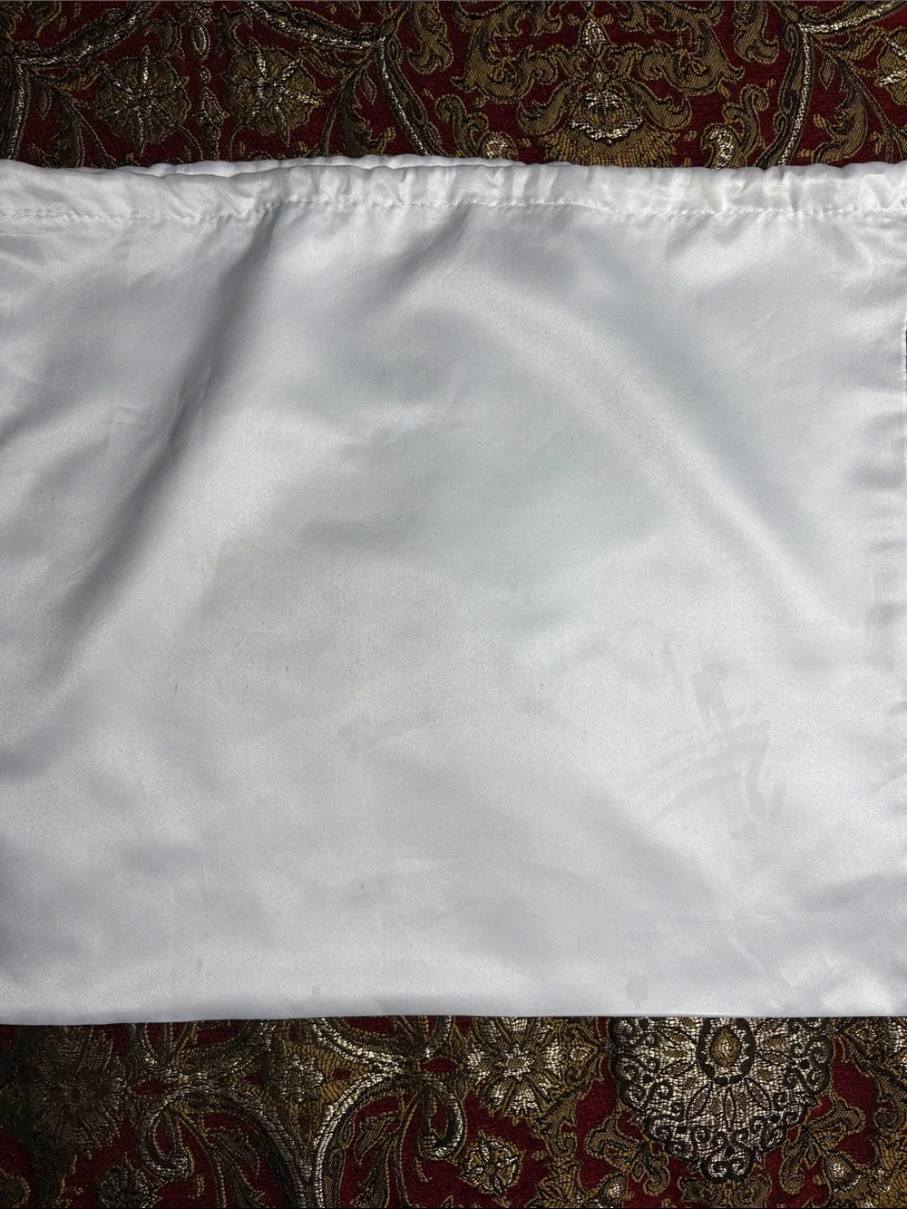 Michael Kors White Satin Logo Dust Pouch